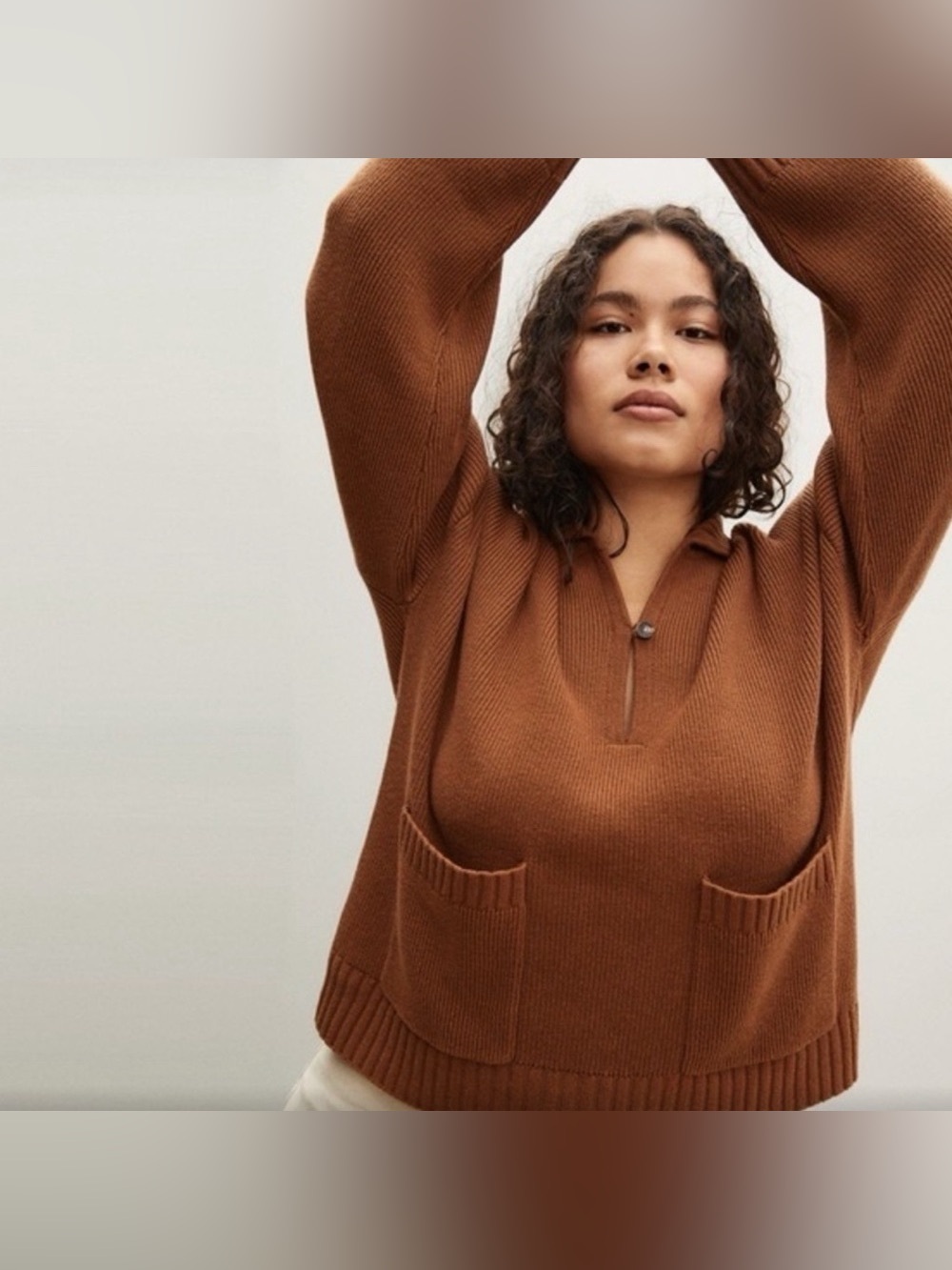 Everlane Wool/Cotton Mariner Brown Sweater - M